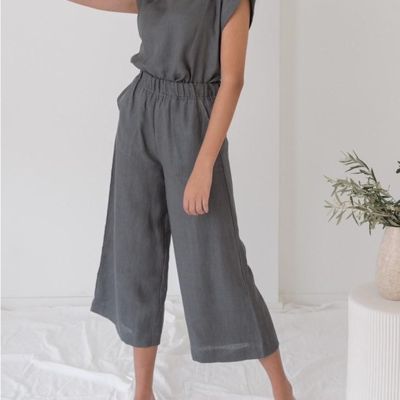 Laude the Label Organic Cotton Wide Leg Pants Sustainable Ethical Size Small - Picture 4 of 5